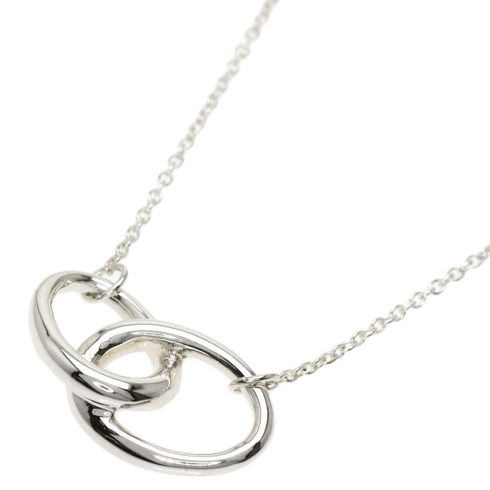 Tiffany Co Double Loop Necklace Silver View 5